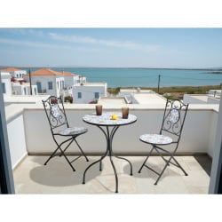 Zestaw mebli balkonowych Składane AGGIUS Metal Czarny