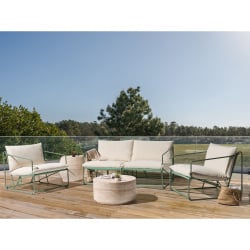 Zestaw ogrodowy dla 4 osób PONTE Metal Zielony