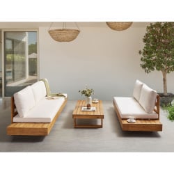 Zestaw ogrodowy ze stolikiem dla 5 osób MARETTIMO Certyfikowane drewno akacjowe Brązowy