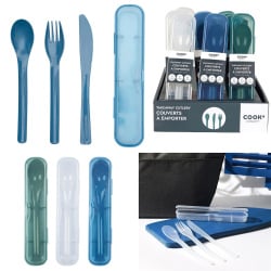 Zestaw plastikowych sztućców zielony Zestaw plastikowych sztućców zielony