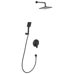 Zestaw prysznicowy podtynkowy z deszczownicą GUARATUBA Czarny