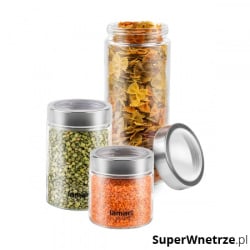 Zestaw szklanych słoików na żywność 3szt Lamart Can przezroczysty Zestaw szklanych słoików na żywność 3szt Lamart Can przezroczysty