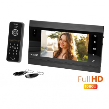 Zestaw wideo domofonowy VIFIS Full HD, bezsłuchawkowy, monitor 7" LCD,  menu OSD, kamera Full HD 108